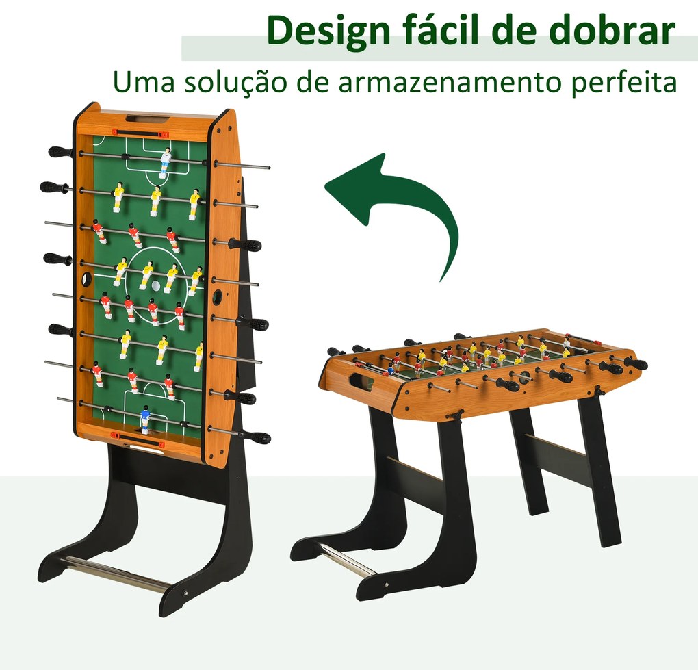 Mesa de Matraquilho Dobrável Matraquilho com 22 Jogadores e 2 Placares para Crianças e Adultos 98x42x62,5 cm Madeira e Preto