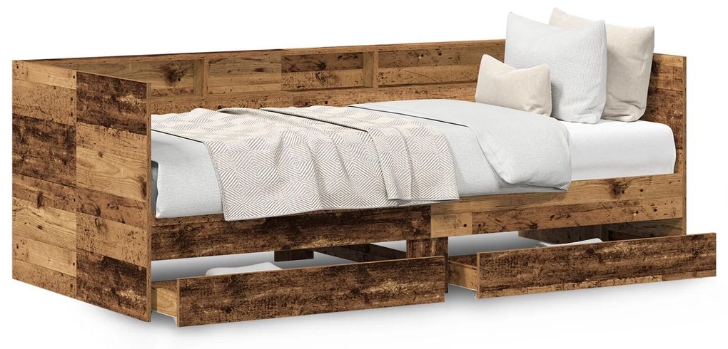 Cama de Dia com Gaveta Madeira antiga Madeira engenheirada