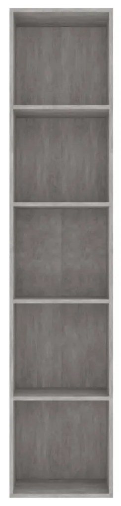 Estante 40x30x189 cm derivados de madeira cinzento cimento