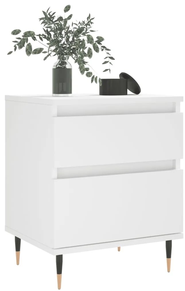 Mesa de cabeceira 40x35x50 cm derivados de madeira branco