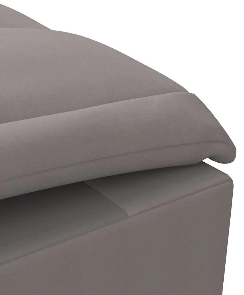 Chaise lounge de massagem com rolo tecido cinza-acastanhado