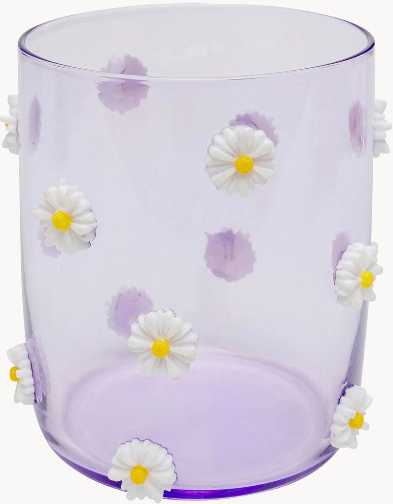 Copos de água Party Flowers, conjunto de 4