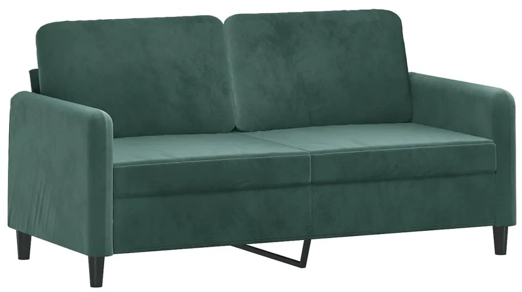 3 pcs conjunto de sofás veludo verde-escuro