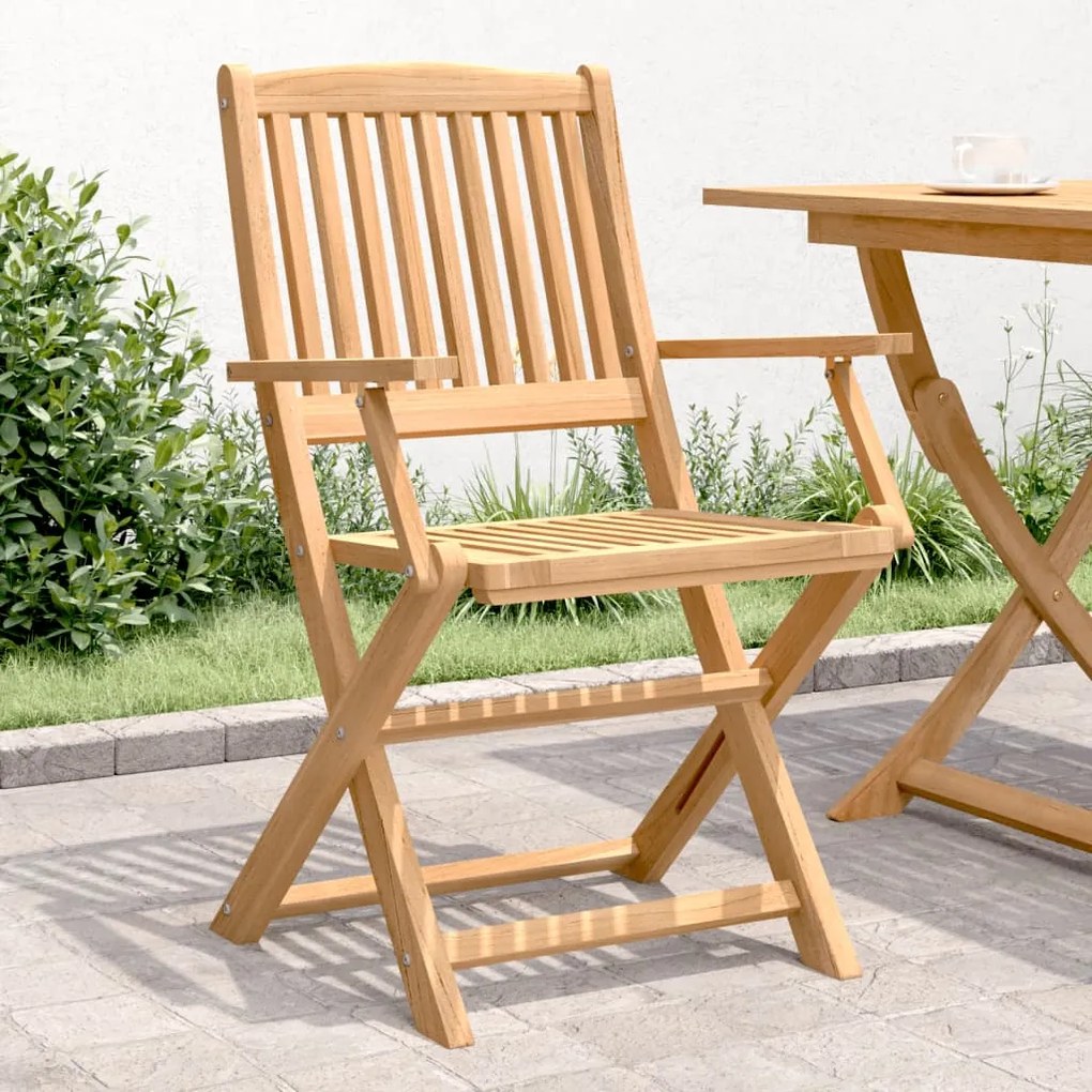 vidaXL Cadeiras jardim dobráveis 4 pcs 57,5x54,5x90 cm acácia maciça