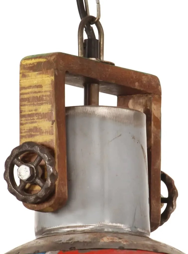 Candeeiro suspenso industrial redondo 25W 30 cm E27 multicor