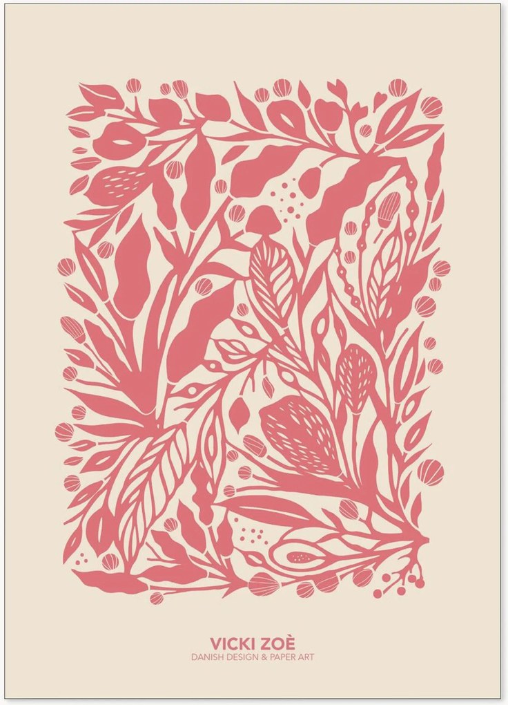 Póster Salmon Rose Garden