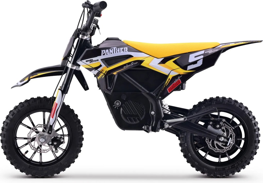Moto elétrica de cross para crianças Motors Panther 550W Amarela