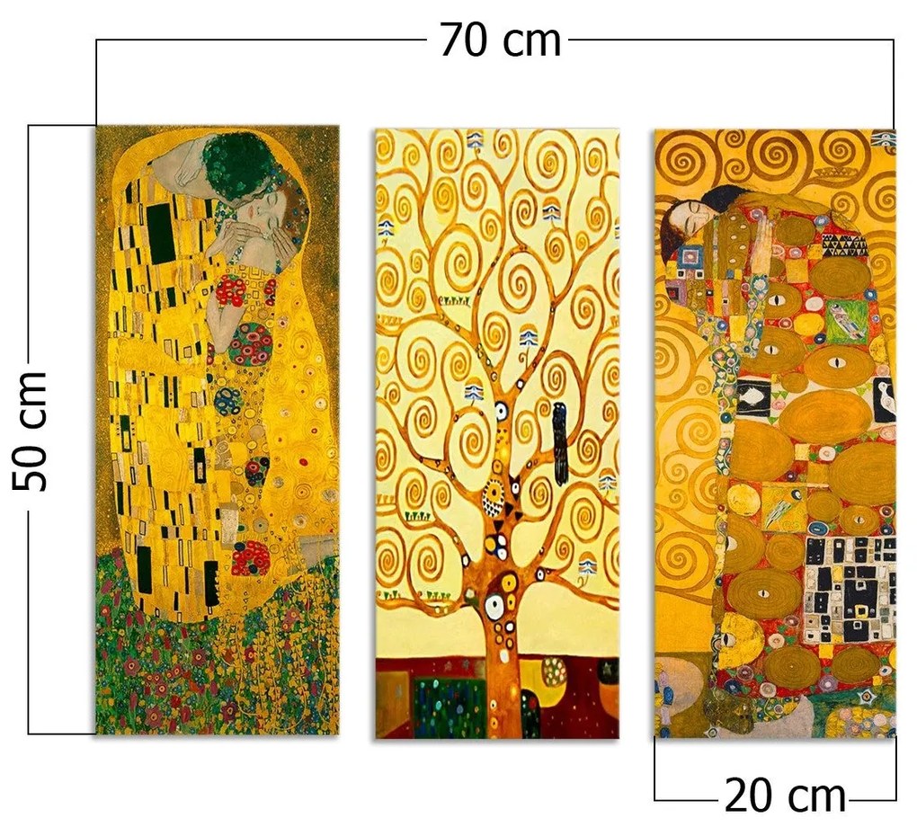 Quadro Decorativo MDF0067 – Multicolor – 20 x 50 cm (3 Peças)