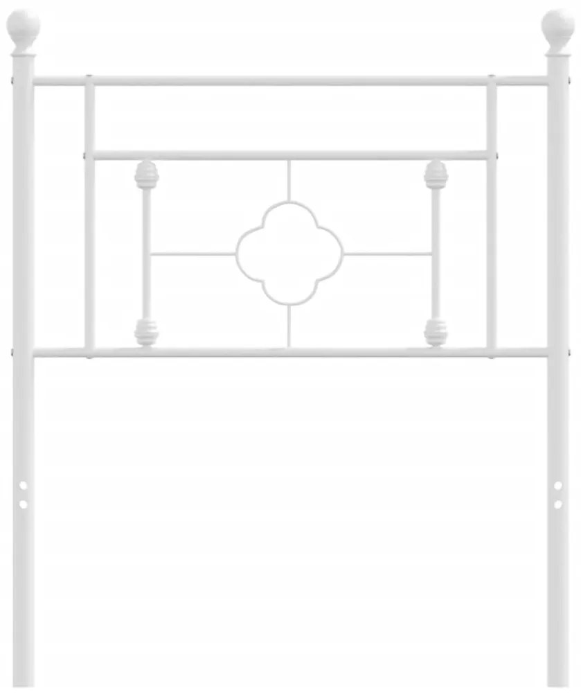 Cabeceira de cama 75 cm metal branco