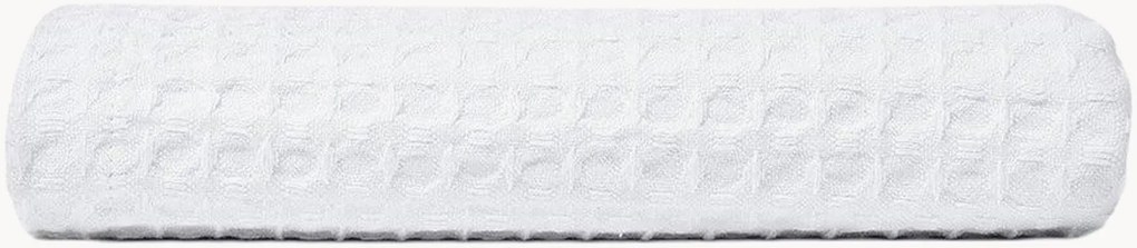Toalha de rosto em algodão com textura favo de mel White
