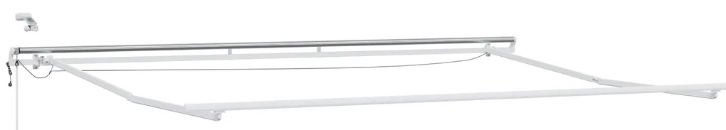 Toldo Retrátil Automático vidaXL com LED Cinza Claro 450x350 cm, Tecid