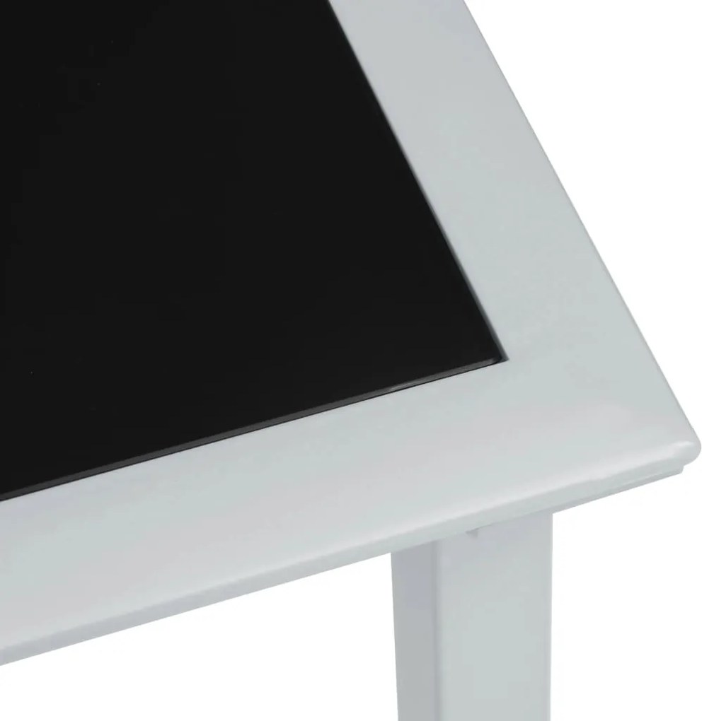 Espreguiçadeiras com mesa 2 pcs alumínio cor creme