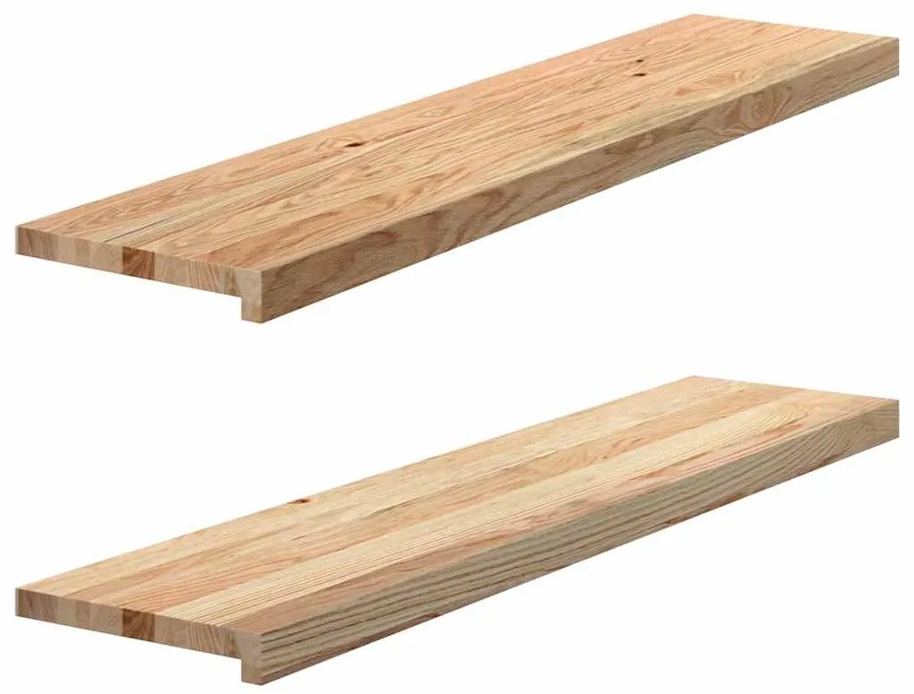 vidaXL Soleiras da janela 2 pcs 110x30x2cm carvalho maciço não tratado