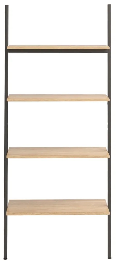 Unidade 4 prateleiras 64x34x150,5 cm castanho-claro e preto