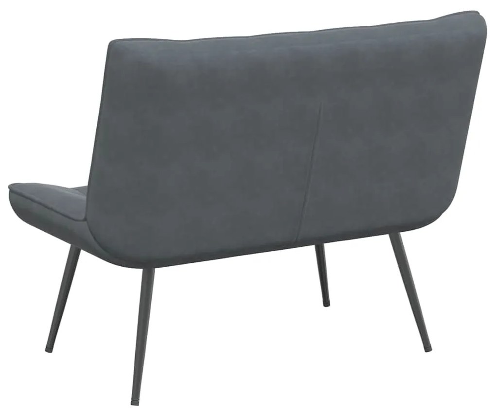 Banco 110x74x84 cm veludo cinzento-escuro