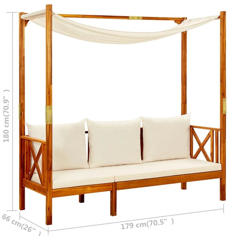 Banco de jardim com mesa e apoios de pés acácia maciça