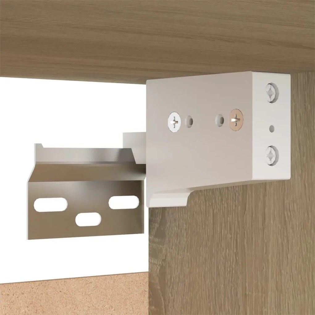 3 pcs conjunto móveis de TV derivados madeira carvalho sonoma