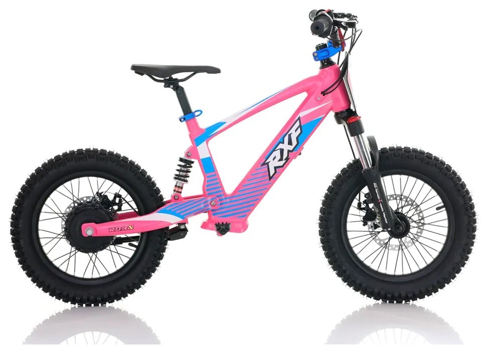 Bicicleta elétrica infantil 350W 16" Roan RXF Evo-S Rosa