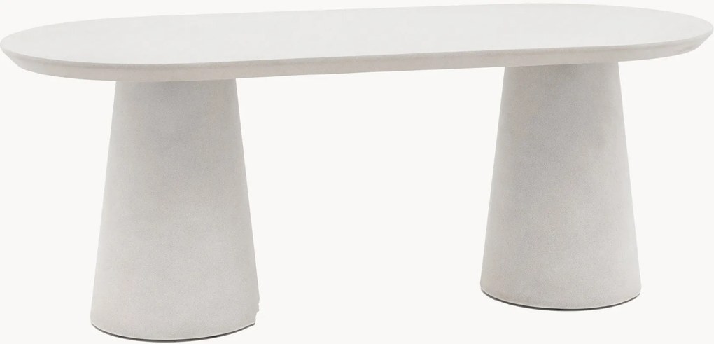 Mesa de jantar oval Pedra, 200 x 90 cm