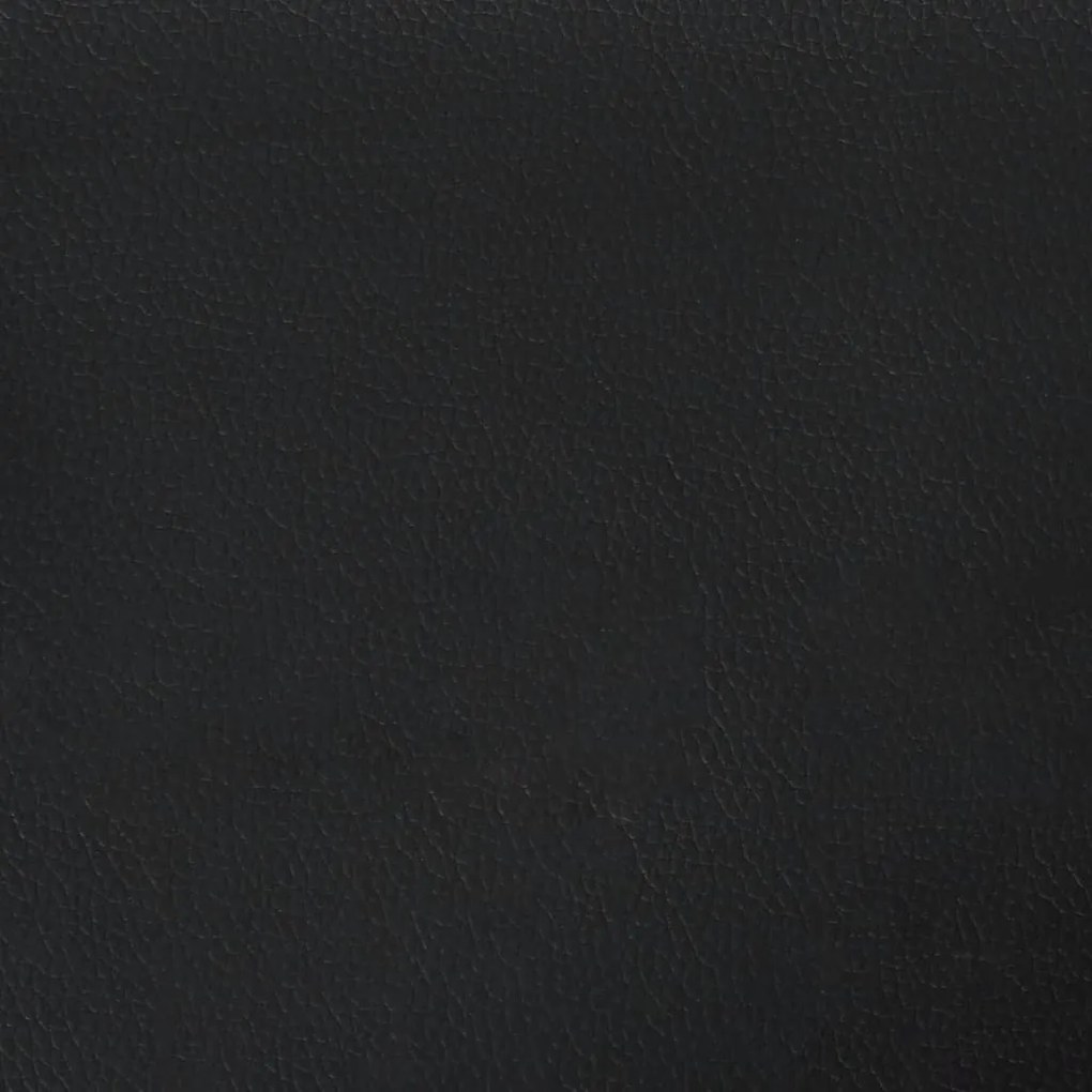 Cama com colchão 90x190 cm couro artificial preto