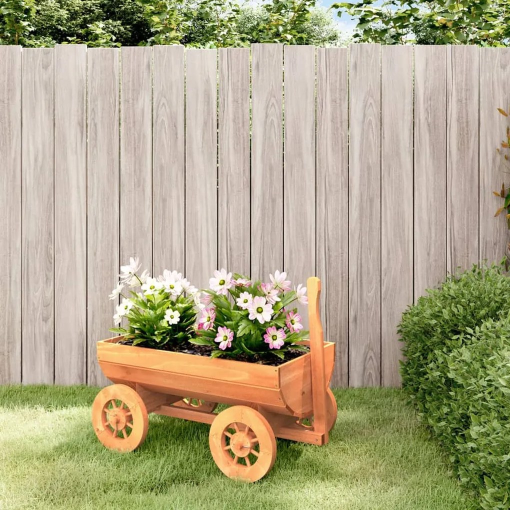 vidaXL Vagão decorativo 70x43x54 cm madeira de abeto maciça