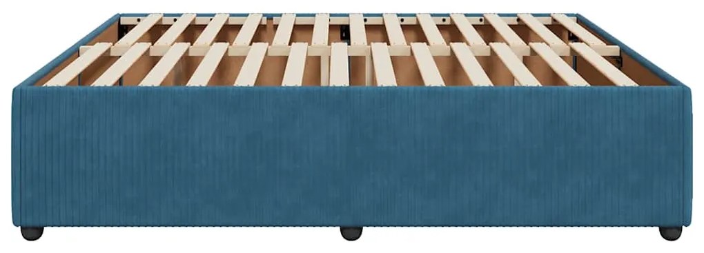 Estrutura de cama 180x200 cm veludo azul