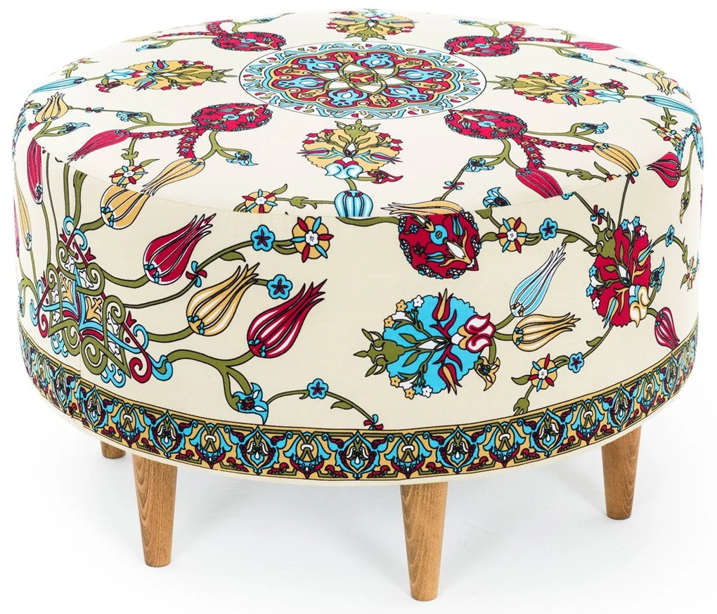 Tuffet Rimini – Branco, Azul, Vermelho, Amarelo, Verde – 65x40x65 cm