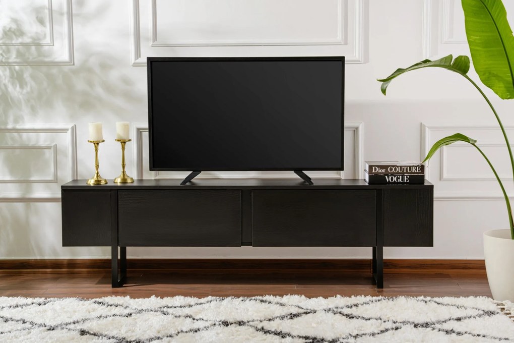 Móvel TV Serenity – Preto Madeira – 180x50x29,5 cm