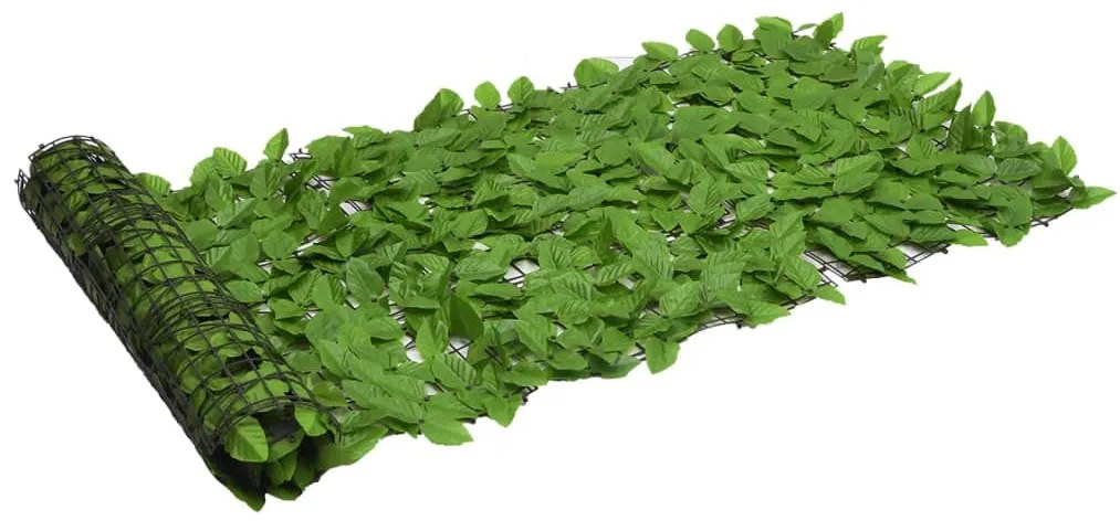Tela de varanda com folhas verdes 400x75 cm