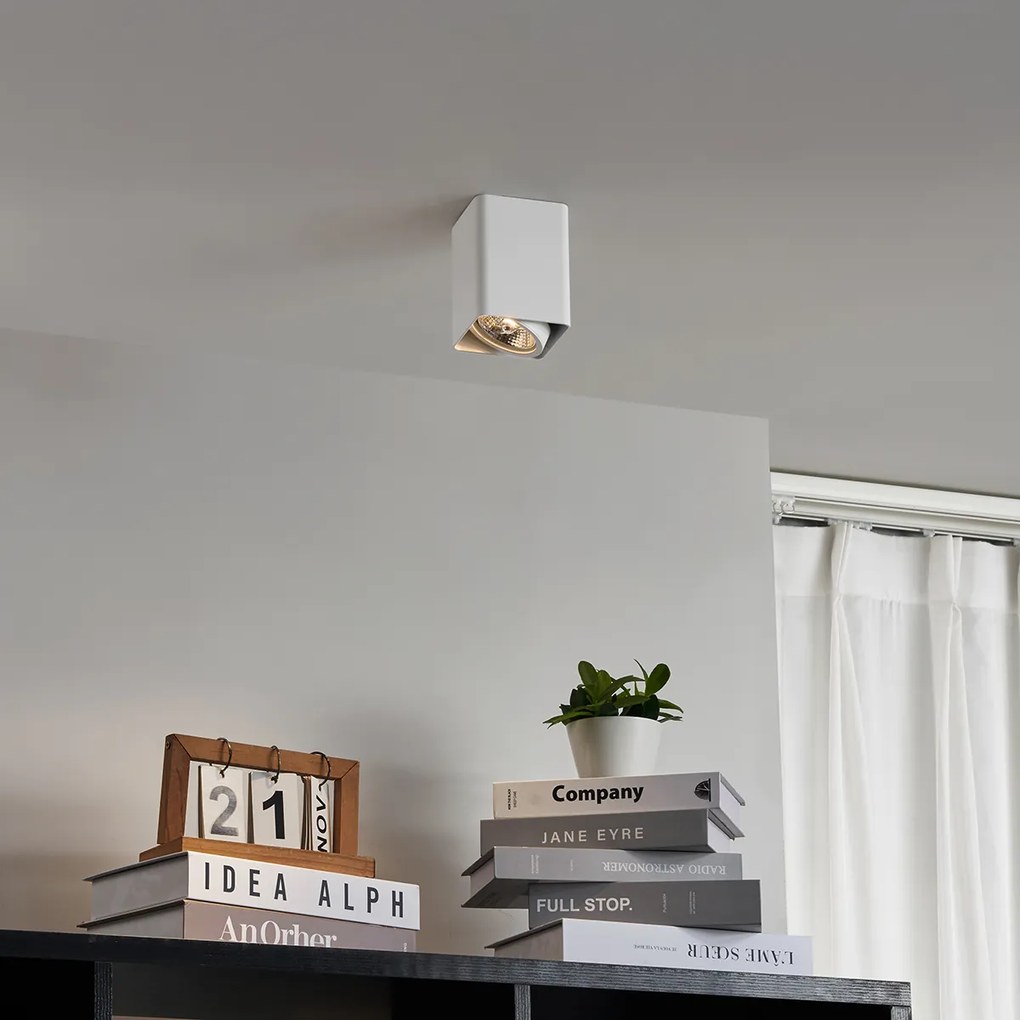 Foco de superfície de design branco GU10 70mm giratório e inclinável - Vox