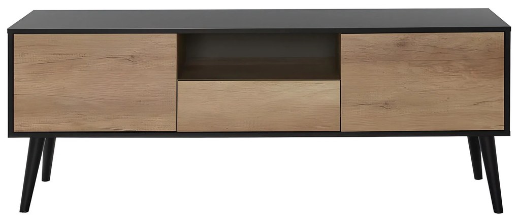 Móvel de TV "Maxim" – Preto &amp; Taupe – 160 x 58 x 41 cm – Design Modern