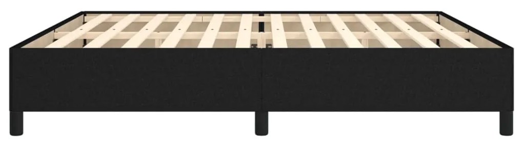 Estrutura de cama sem colchão 200x200 cm tecido preto