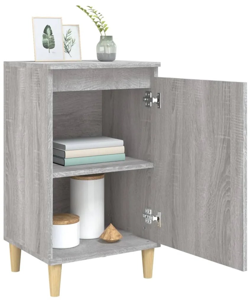 Mesas de cabeceira 2pcs 40x35x70 cm deriv. madeira cinza sonoma