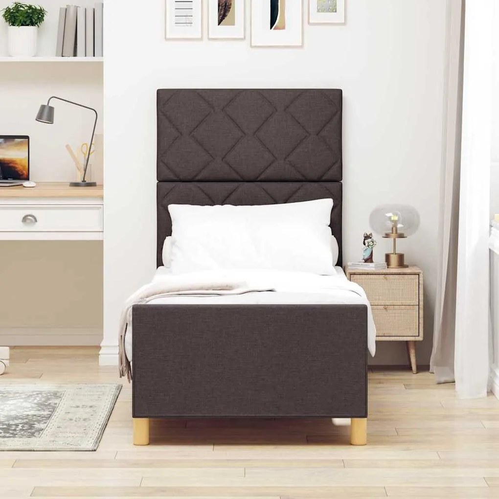 Estrutura de Cama vidaXL Castanho 80x200 cm em Tecido