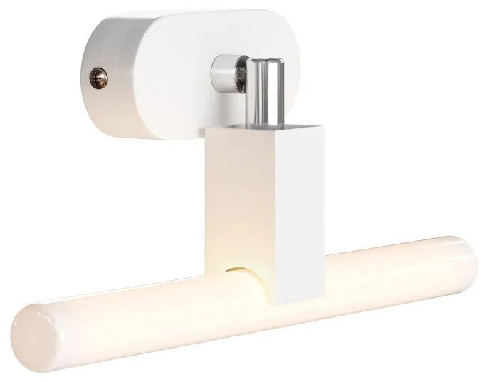 Fermaluce S14 System, candeeiro de parede embutido ajustável com encaixe S14d e rosa oval de madeira - Branco / Não