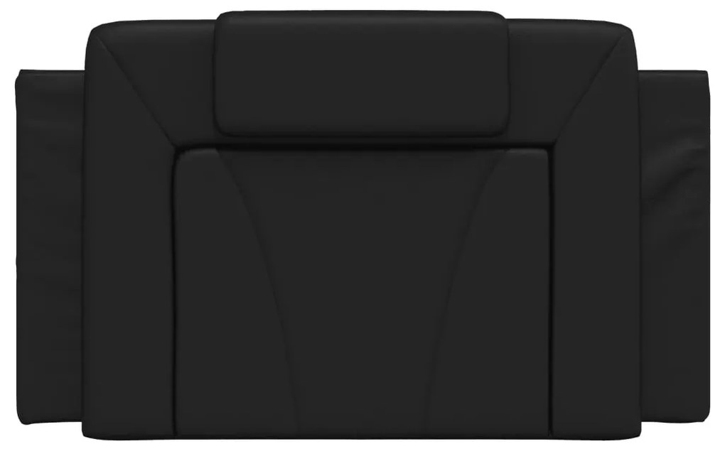 Almofadão de cabeceira 90 cm couro artificial preto