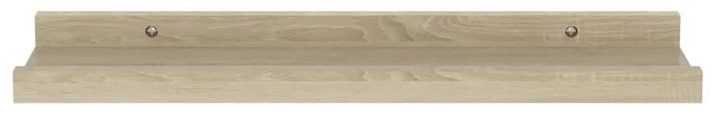 Prateleiras de parede 2 pcs 40x9x3 cm carvalho sonoma
