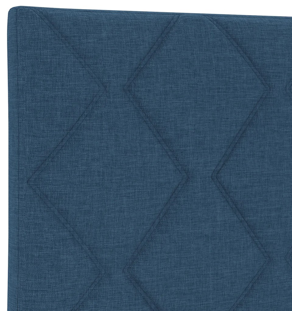 Cabeceira Design de Blocos de Diamante Azul 200 cm Tecido