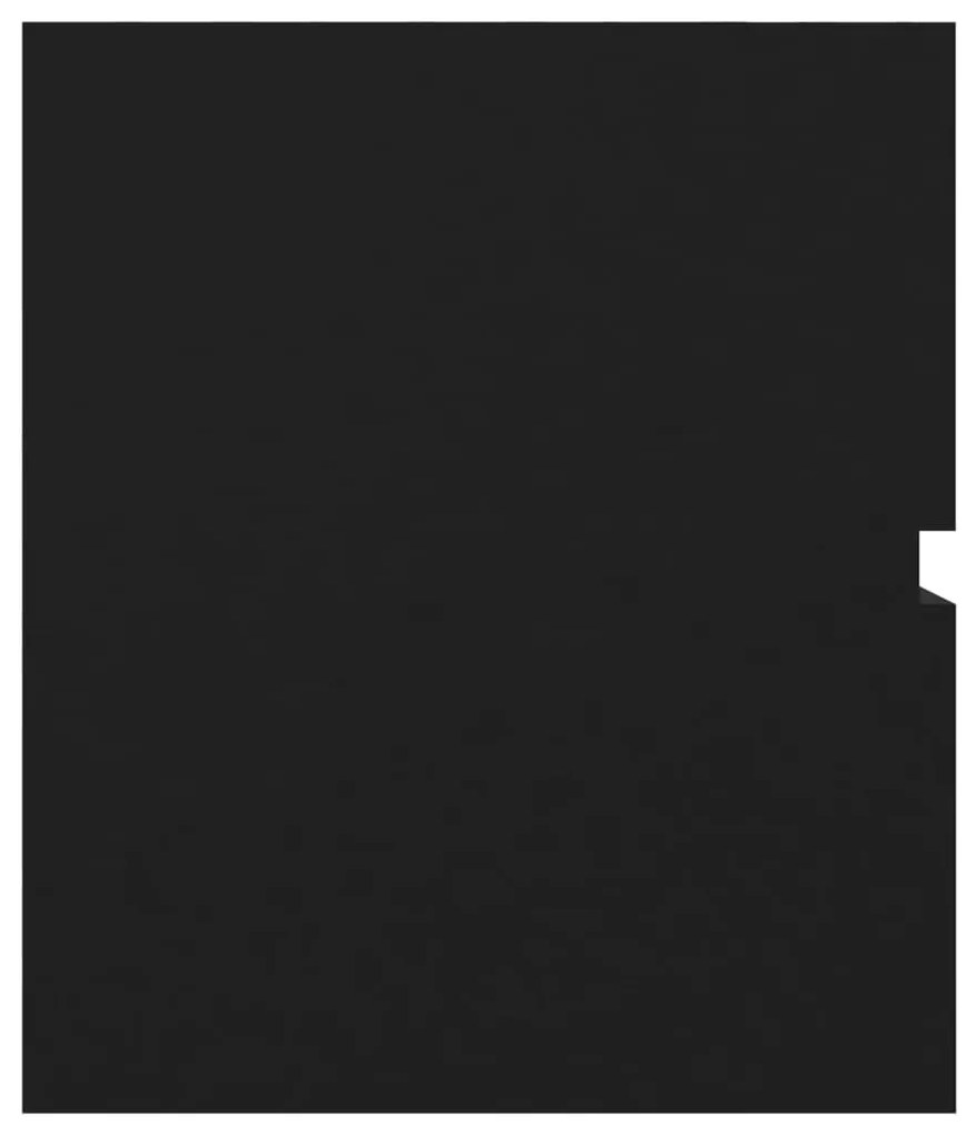 Armário de lavatório derivados de madeira preto