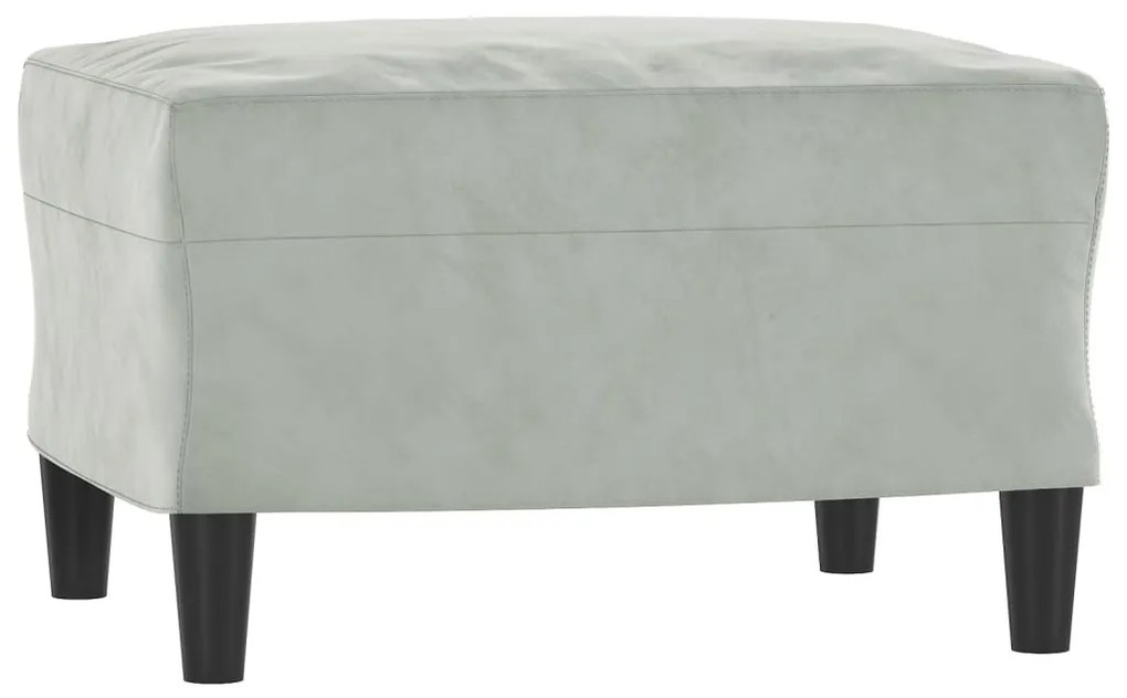 Sofá Hope Chaise Longue -  Com Apóio de Pés - Cor Cinzento Claro - Em