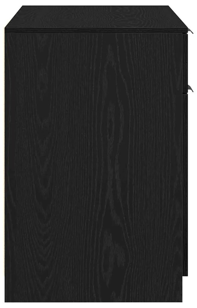 Escrivaninha de Carvalho Preto - 100x50x75 cm - Feita de Madeira de En