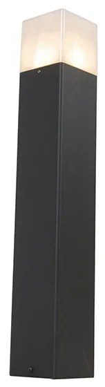 Candeeiro de pé para exterior preto com cúpula opala branca 50 cm - Denmark