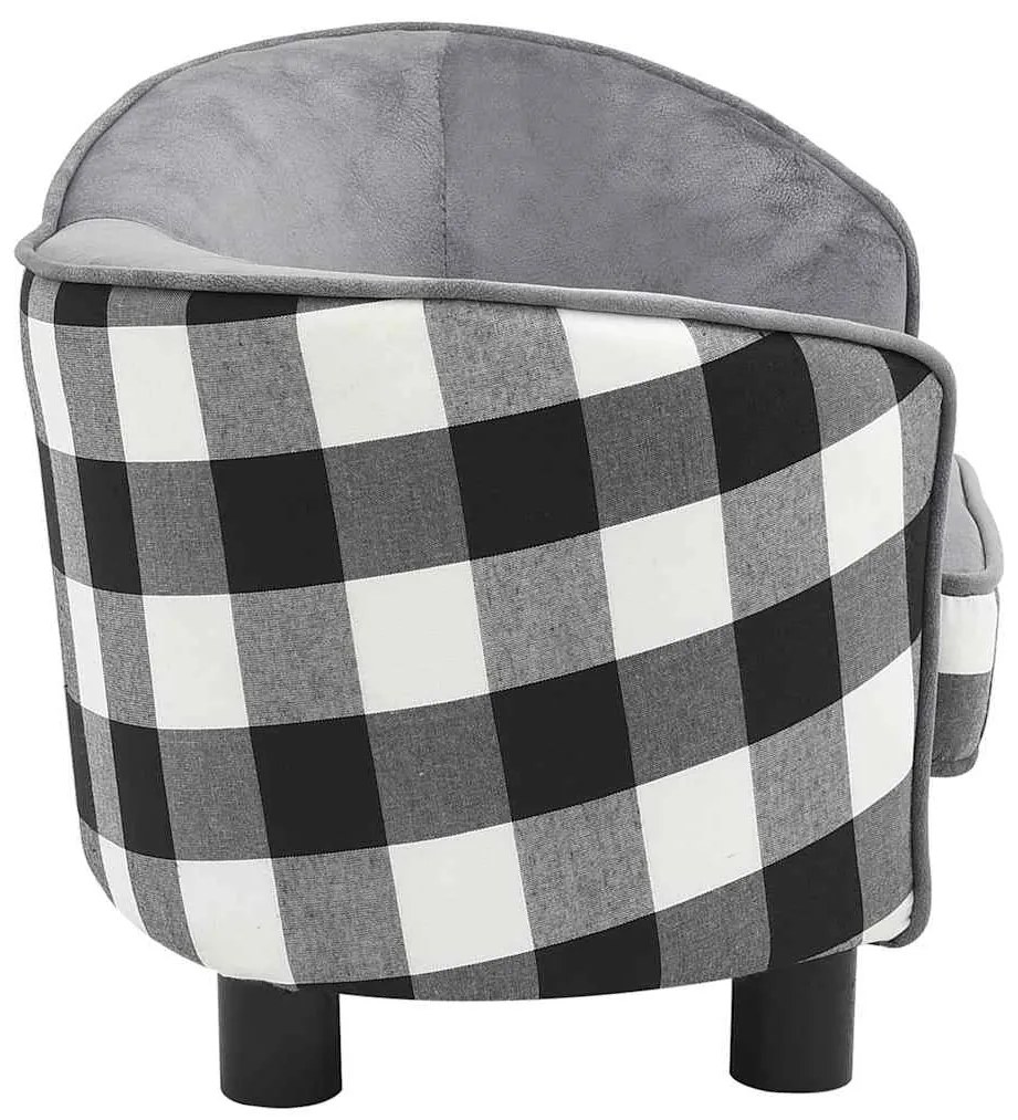 Sofá para cães 68x38x38 cm pelúcia cinzento