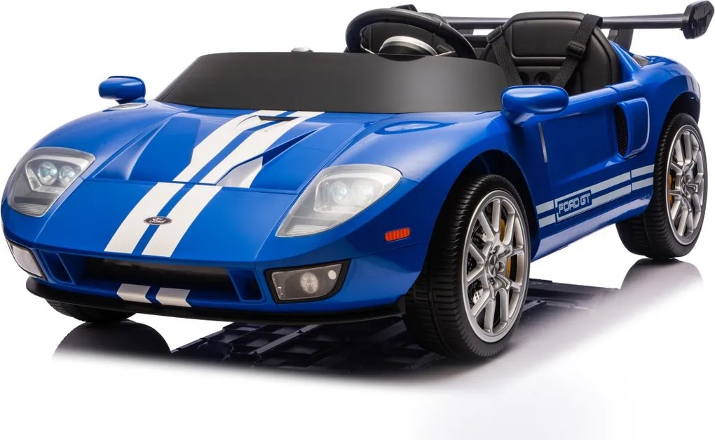 Carro elétrico para Crianças 24V 4x4 Ford GT Rodas Espuma EVA, assento couro ecológico Azul