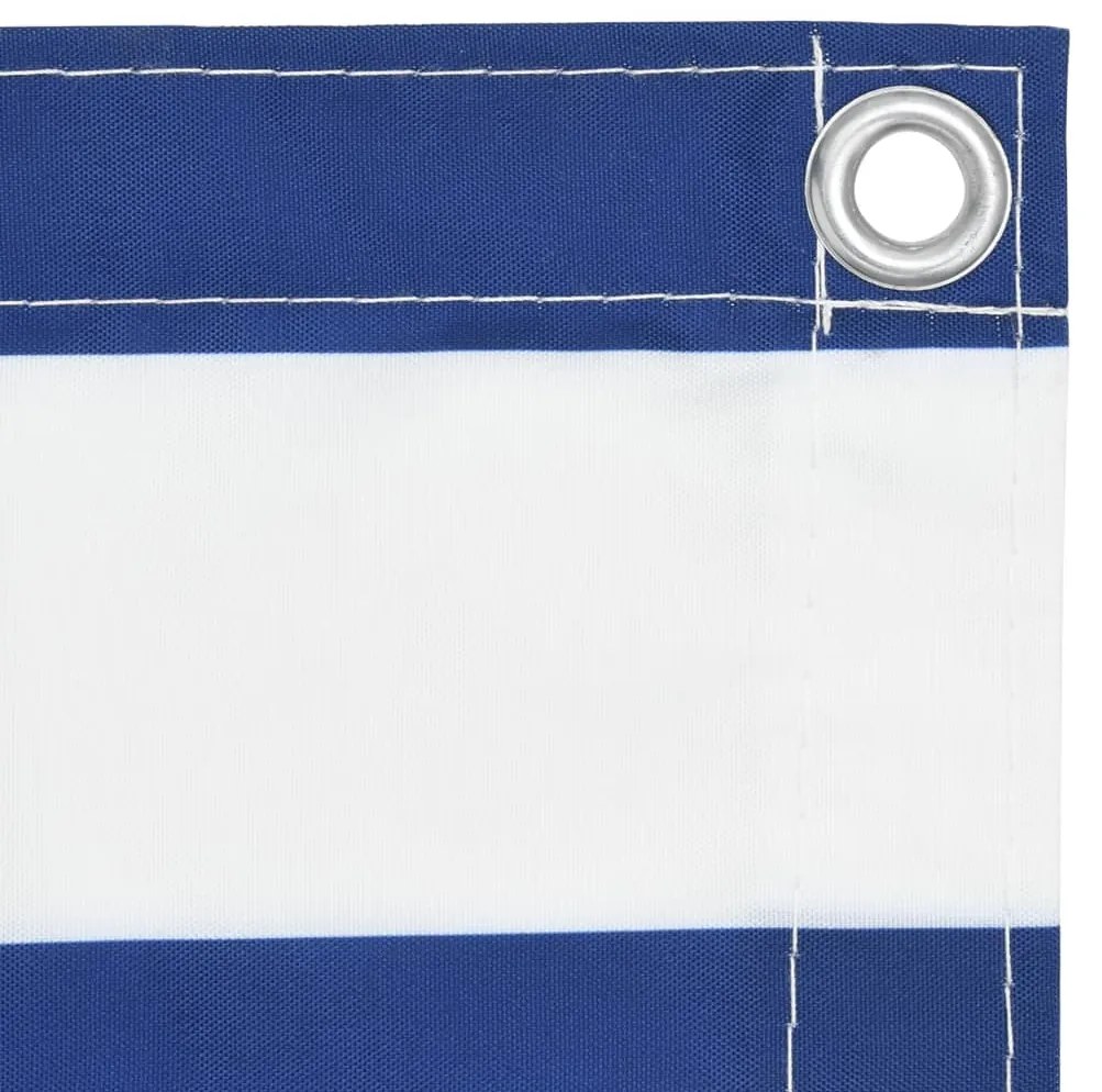 Tela de varanda 75x400 cm tecido Oxford branco e azul
