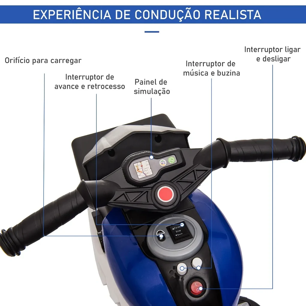 Carro eletrico c/controle remoto para crianças Buggy Scout 12v - 3 cores