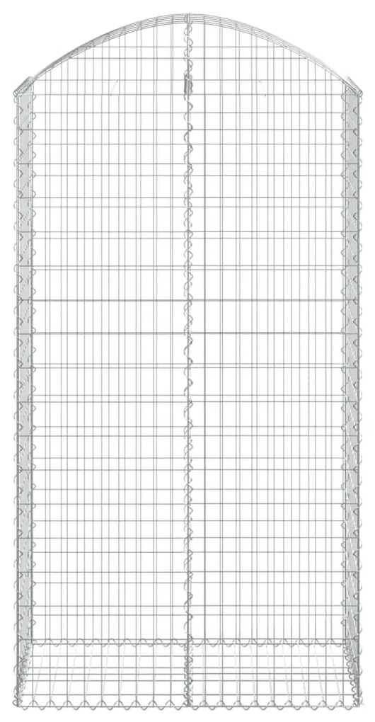 Cesto gabião arqueado 100x50x180/200 cm ferro galvanizado