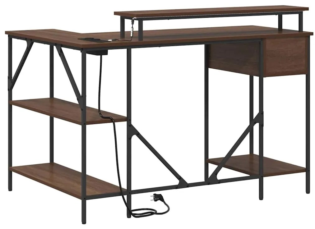 Mesa Carvalho castanho 120 x 79 x 86.5 cm Madeira processada