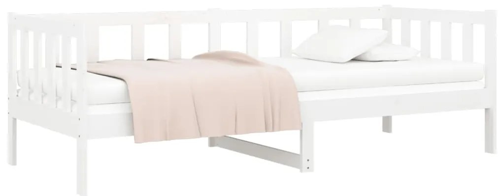 Sofá-cama sem colchão 80x200 cm madeira de pinho maciça branco