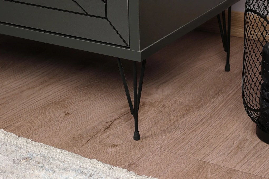 Mesa de Cabeceira Luna – Antracite – 50x55x40 cm